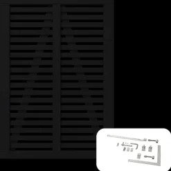 Plus Havelåger^Harmoni Enkeltlåge inkl. beslag  100x140 cm sort