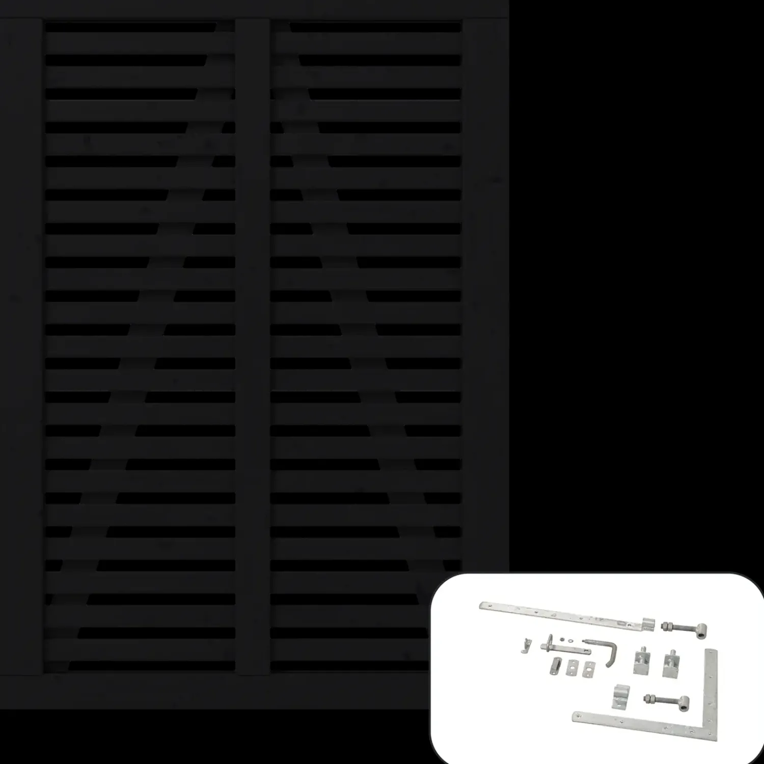 Plus Havelåger^Harmoni Enkeltlåge inkl. beslag 100x140 cm sort