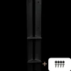 Online Plus Hjørne Stolpefod 60 cm  9x9 cm stolper  til nedstøbning  m/skruer sort