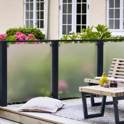 Hot Plus hærdet glaselement 86x91 cm frosted