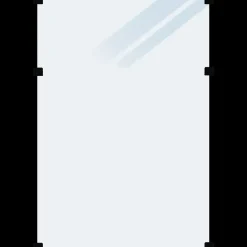 Best Plus Hærdet glashegn frosted 90×127 cm