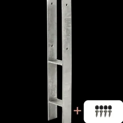 Discount Plus H-stolpefod 60 cm 9x9 cm stolper til nedstøbning m/skruer