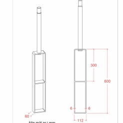Best Plus H-stolpefod t/nedstøbning varmgalvaniseret