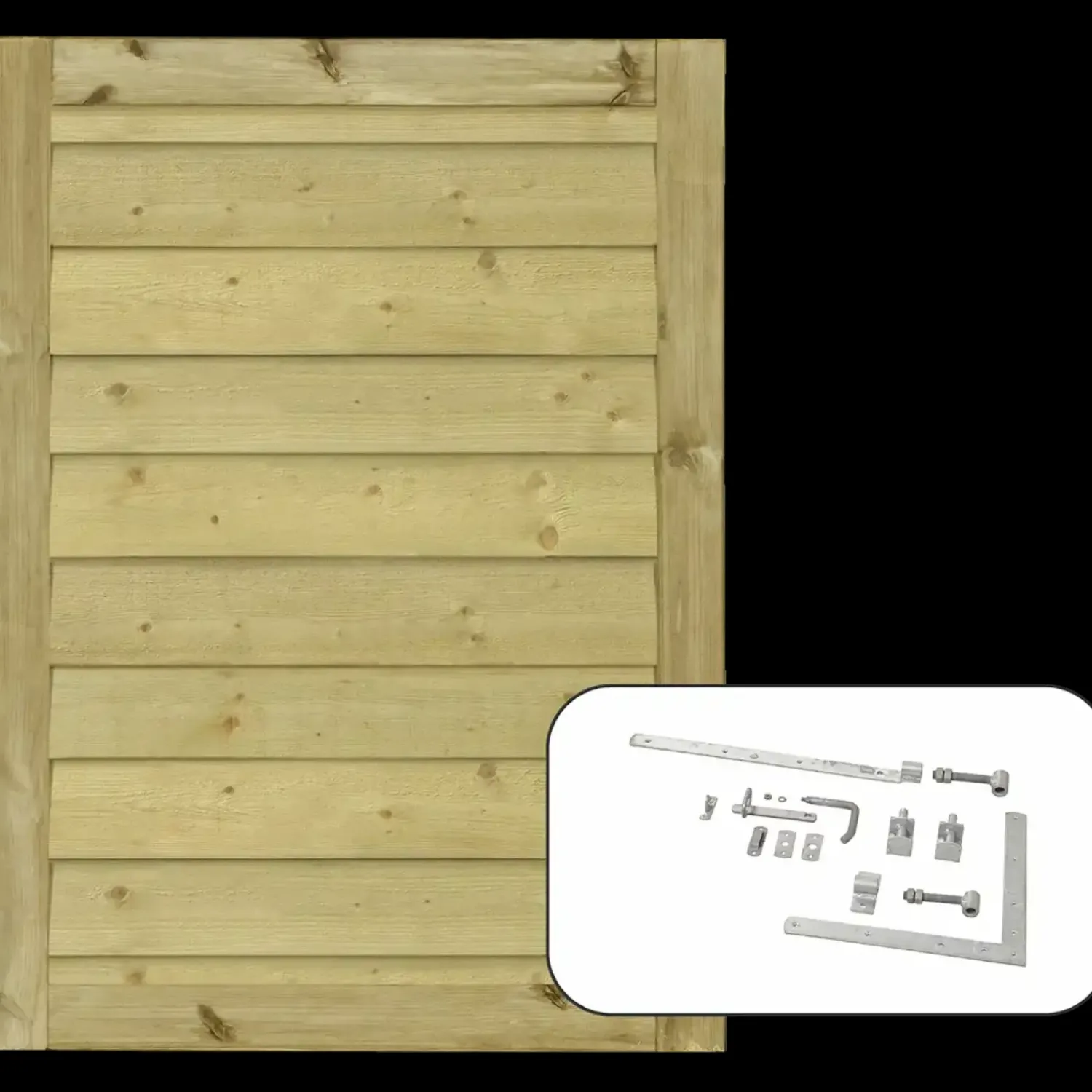 Best Plus Klink enkeltlåge inkl. beslag 100×125 cm