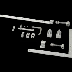 Plus Havelåger^Klink enkeltlåge inkl. beslag 100x125 cm sort
