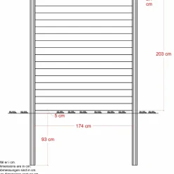 New Plus Klink Profilhegn 174×203 cm