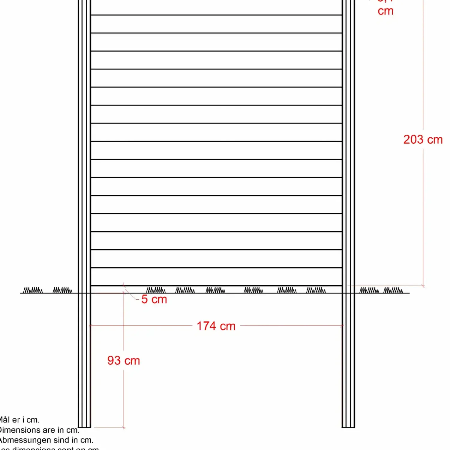 New Plus Klink Profilhegn 174×203 cm