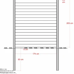 Discount Plus Klink Profilhegn 174×203 cm Sort