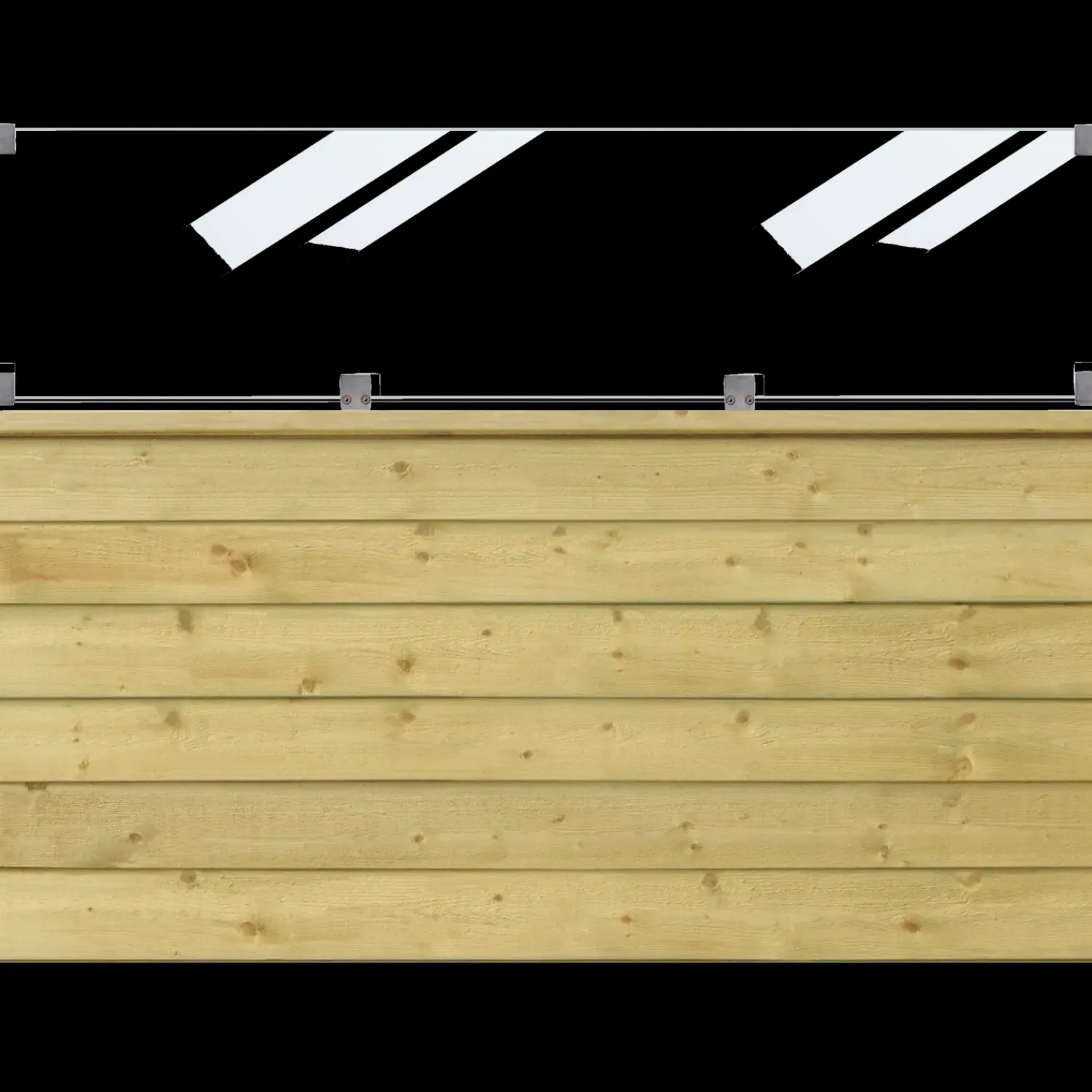 Plus Stål- Og Glashegn^Klink profilhegn m/glas 174x125 cm trykimprægneret
