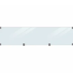 Plus Stål- Og Glashegn^Klink profilhegn m/glas 174x125 cm sort