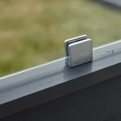 Plus Stål- Og Glashegn^Klink profilhegn m/glas 174x125 cm sort