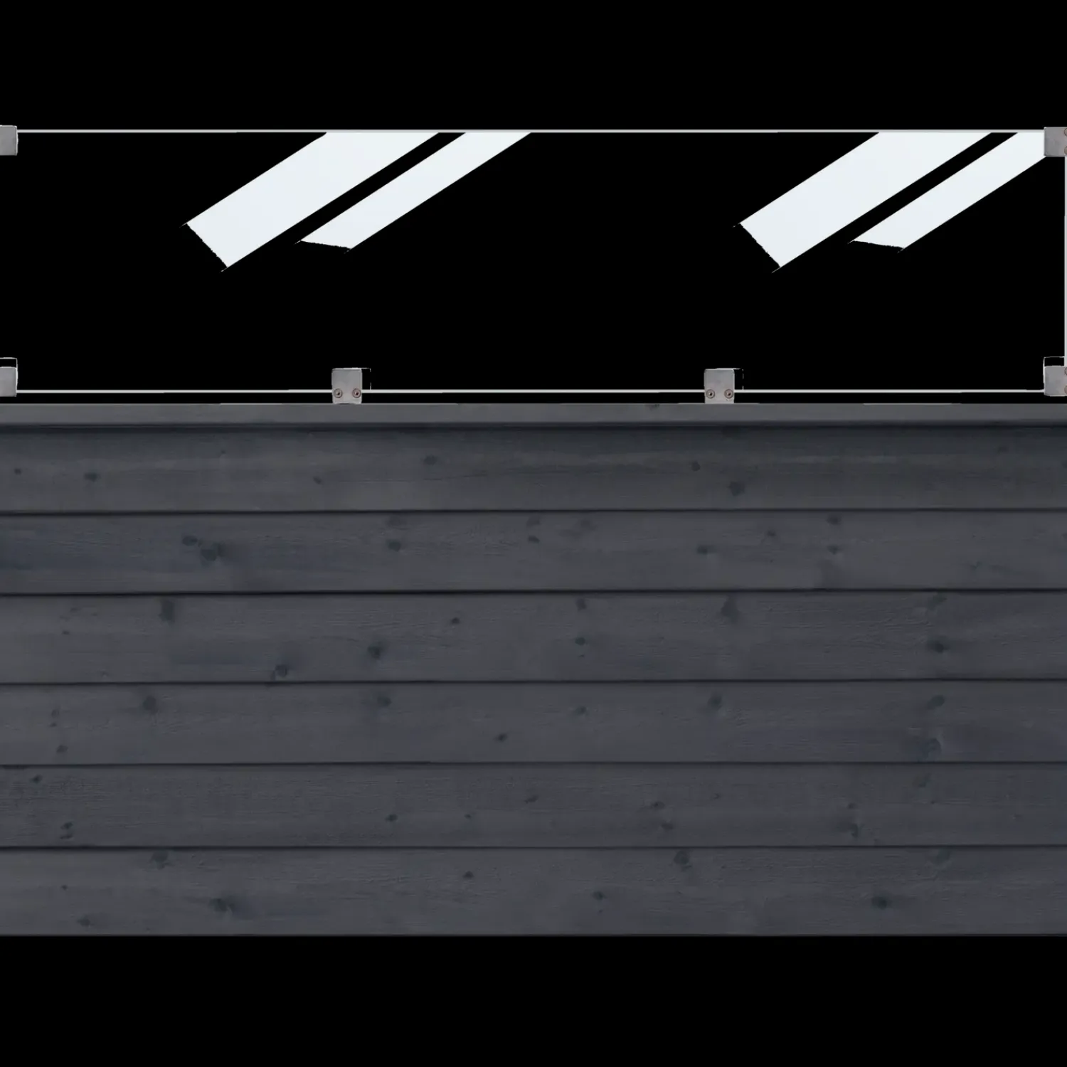 Plus Stål- Og Glashegn^Klink profilhegn m/glas 174x125 cm sort