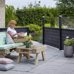 Plus Stål- Og Glashegn^Klink profilhegn m/glas 174x125 cm sort