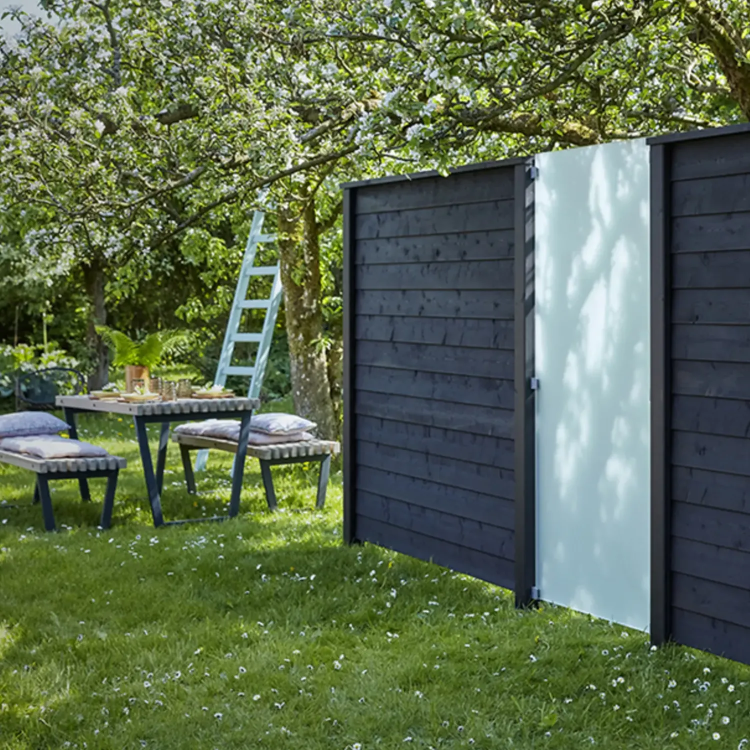 Online Plus Klink profilhegn 174x91 cm sort