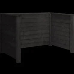 Plus Klink renovationsskjuler m/træstolper til nedgravning 108x194 cm sort