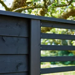 Plus Træhegn|Stolper Og Hegnspæle^Klink/Plank topafslutning længde 200 cm Sort