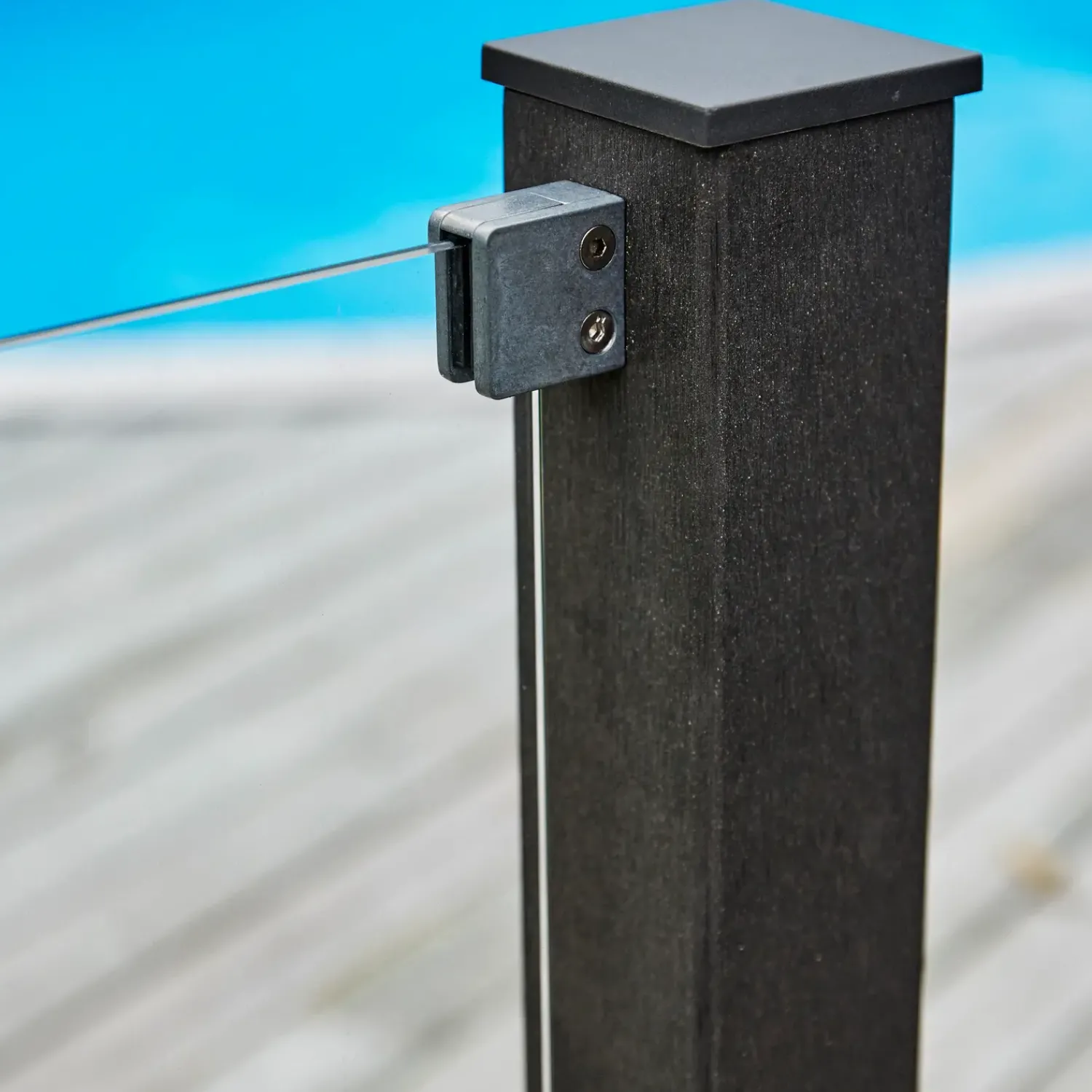 Plus Stolper Og Hegnspæle^kompositstolpe 90x90 mm længde 98 cm skifergrå