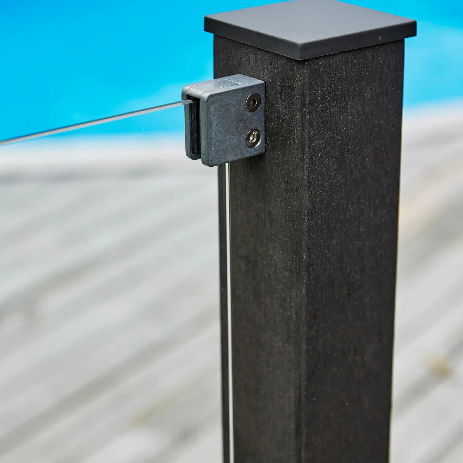 Plus Stolper Og Hegnspæle^kompositstolpe 90x90 mm længde 98 cm skifergrå