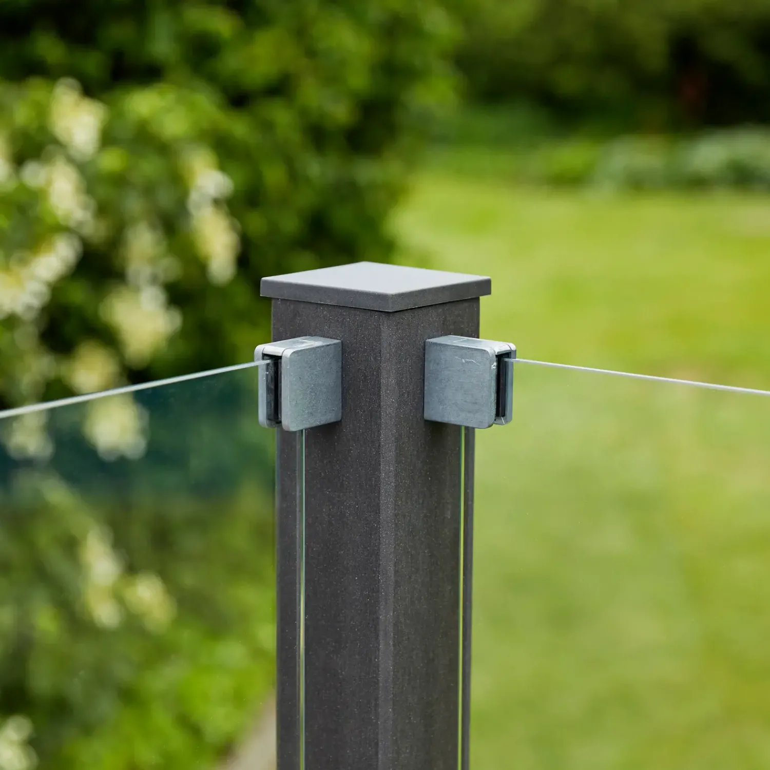 Plus Stolper Og Hegnspæle^kompositstolpe 90x90 mm længde 98 cm skifergrå