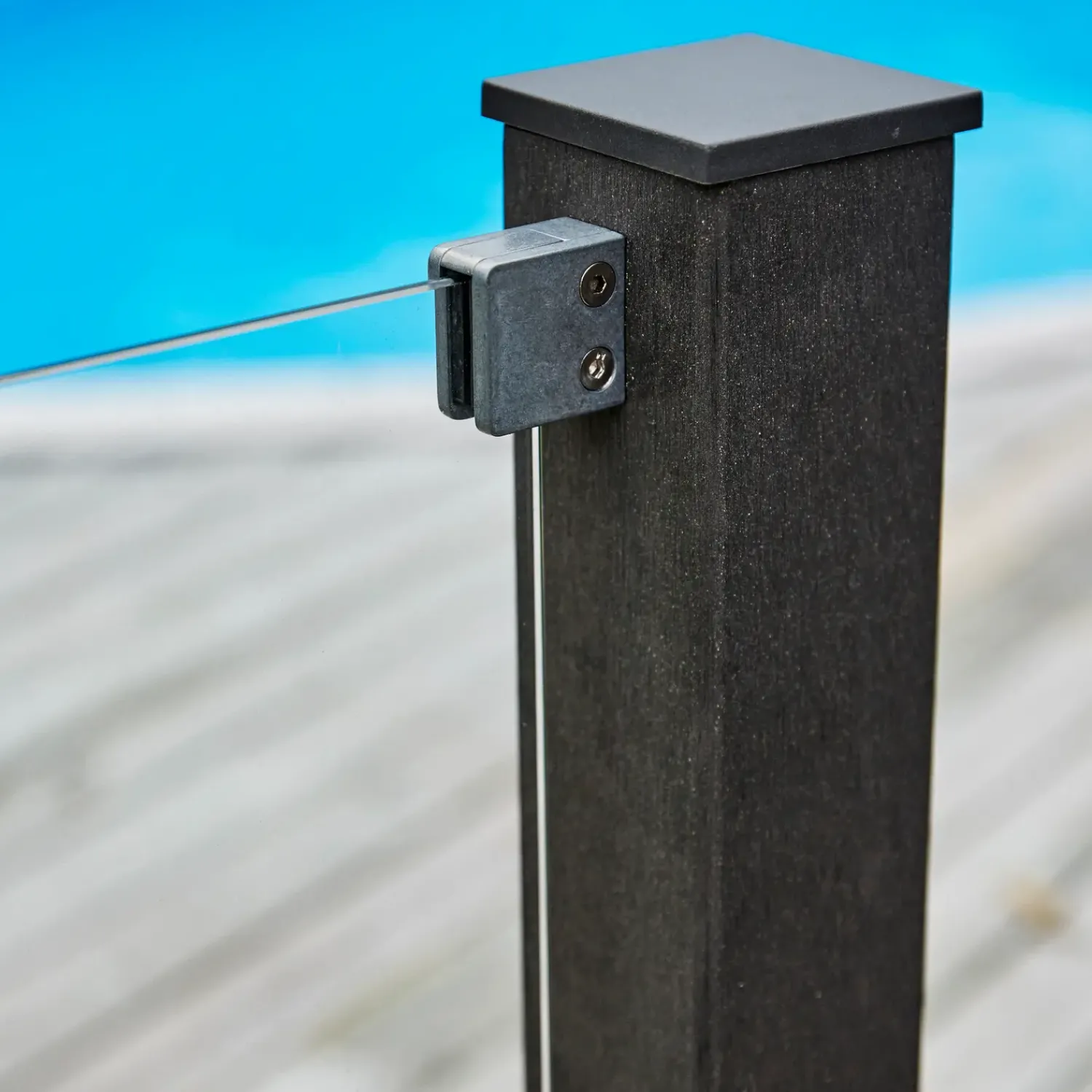 Plus Stolper Og Hegnspæle^kompositstolpe 90x90 mm længde 98 cm skifergrå