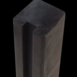 New Plus Krydsskåret Profilstolpe m/1 spor 9×9×268 cm Sort