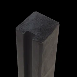 Plus Stolper Og Hegnspæle^krydsskåret profilstolpe m/1 spor 90x90 mmx længde 188 cm sort