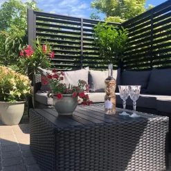 Plus Lamelhegn^Kyoto hegn 160x90 cm sort