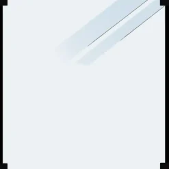 Plus Stål- Og Glashegn^Lamineret glashegn frosted 90×91 cm