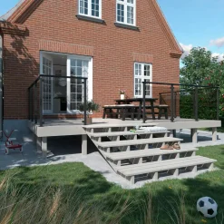 New Plus Lamineret glashegn røgfarvet gråsort 90×91 cm