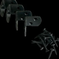 Plus Tilbehør Til Hegn^L-beslag 4 stk sort