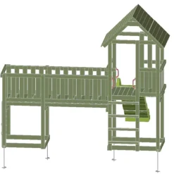 New Plus legetårn inkl. gangbro m/klatrevæg