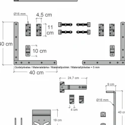 Plus lågebeslag enkeltlåget lave/høje varmgalvaniseret