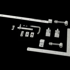 Plus Tilbehør Til Hegn^lågebeslag ti/enkelt-bredlåge m/justerbare stabler varmgalvaniseret