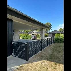 Plus Tilbehør Til Hegn^lågebeslag ti/enkelt-bredlåge m/justerbare stabler varmgalvaniseret