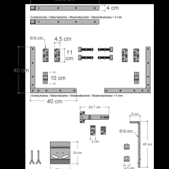 Plus Ligno dobbeltlåge inkl. beslag 300x88/118 cm trykimprægneret