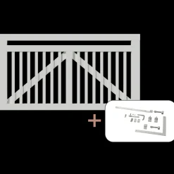 Online Plus Linea bred låge inkl. beslag 100x80 cm hvid