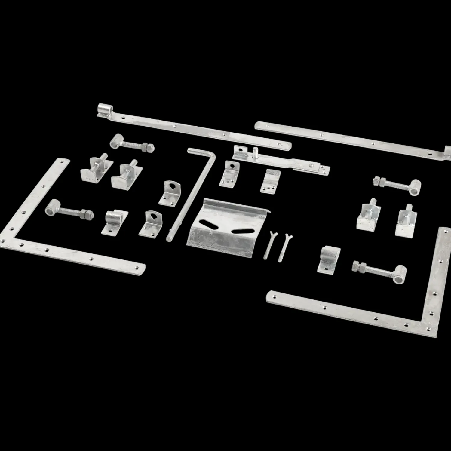 Online Plus Linea dobbeltlåge låge inkl. beslag 300x80 cm sort