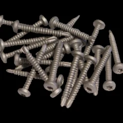 Plus Tilbehør Til Hegn^monteringsskruer t/stålstolper 24 stk sølvgrå