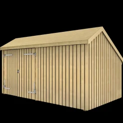 Redskabsskure I Træ^Plus Multi havehus 10,5 m² 2 moduler med dobbeltdør og lukket front