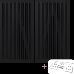 Plus Havelåger^Nagano dobbeltlåge inkl. beslag 200x80 cm sort