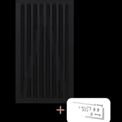 Plus Havelåger^Nagano enkeltlåge inkl. beslag 100x80 cm sort