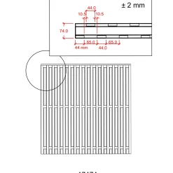 Plus Lamelhegn^Nagano hegn 180x140 cm hvid