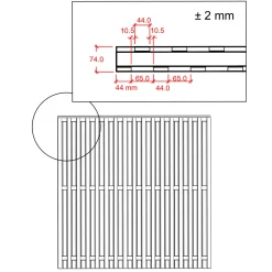 Plus Lamelhegn^Nagano hegn 180x140 cm hvid