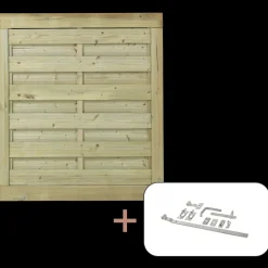 Plus Newline enkeltlåge inkl. beslag 100x110 cm trykimprægneret