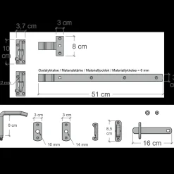Plus Newline enkeltlåge inkl. beslag 100x110 cm trykimprægneret