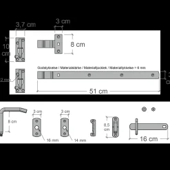 Plus Newline enkeltlåge inkl. beslag 100x110 cm trykimprægneret