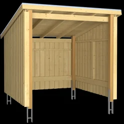 Redskabsskure I Træ^Plus Nordic cykelskur 5 m² modul 1 med åben front