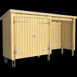 Hot Plus Nordic Multi havehus 4,7 m² 2 moduler med dobbeltdør og åben front