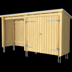 Hot Plus Nordic Multi havehus 4,7 m² 2 moduler med dobbeltdør og åben front