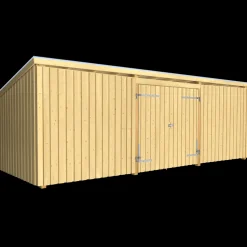 Plus Redskabsskure I Træ^Nordic Multi Havehus 14 m² 3 moduler m/dobbeltdør og lukket front inkl. tagpap/alulister